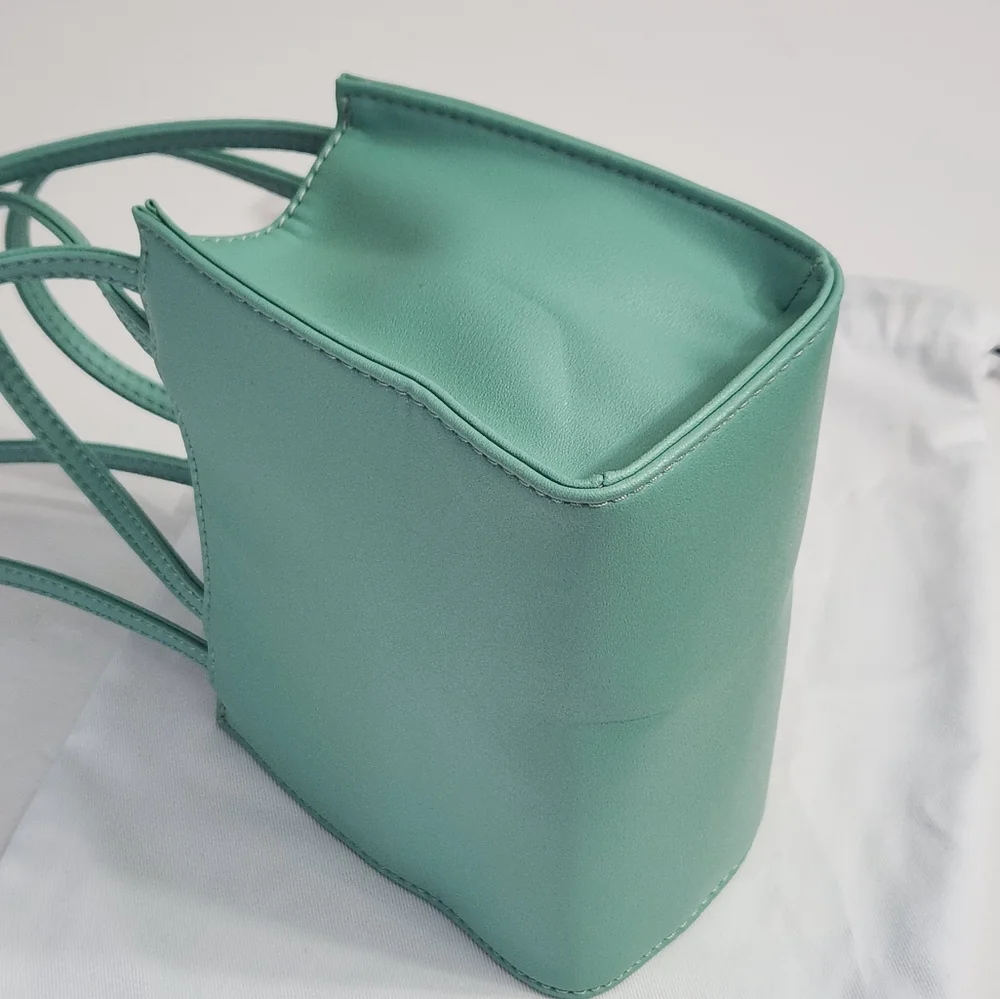 NEW TELFAR SMALL SHOPPING BAG TOTE IN SAGE GREEN